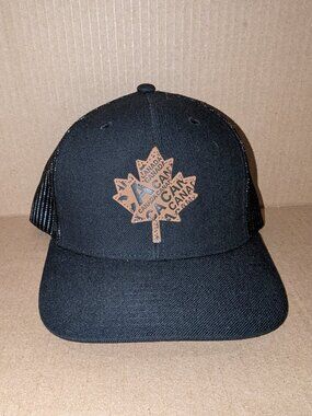 BUY 1 GET 1 FREE HATS Local Crowns Canada Maple Leaf Trucker Hat Black Mesh